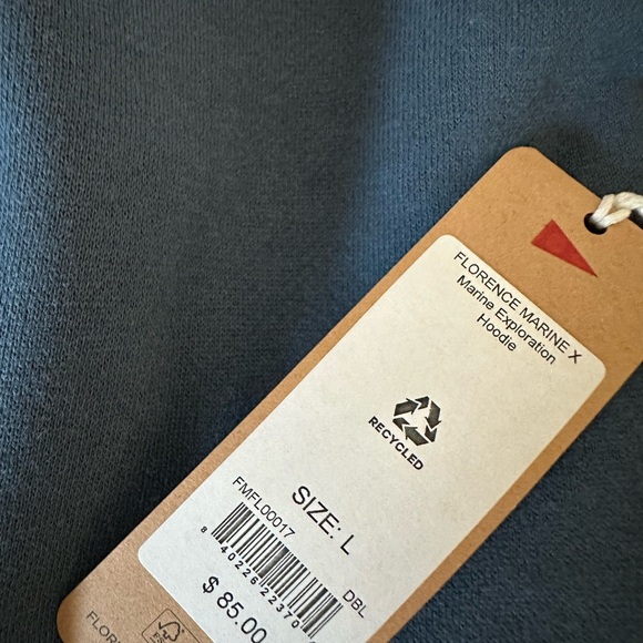 Florence Marine X Exploration Hoodie size L sweatshirt fleece NWT - Picture 4 of 5